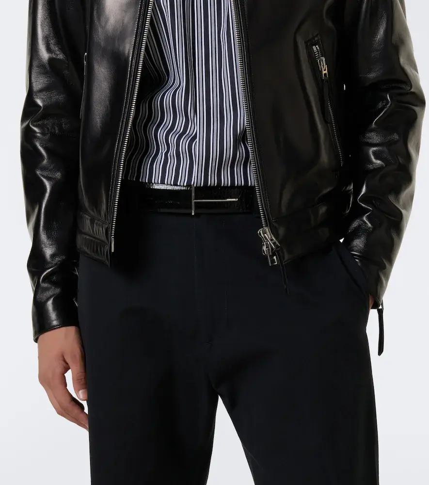 Tom Ford T croc-effect patent leather belt | Thumbnail 3 Tom Ford T croc-effect patent leather belt | Thumbnail 3
