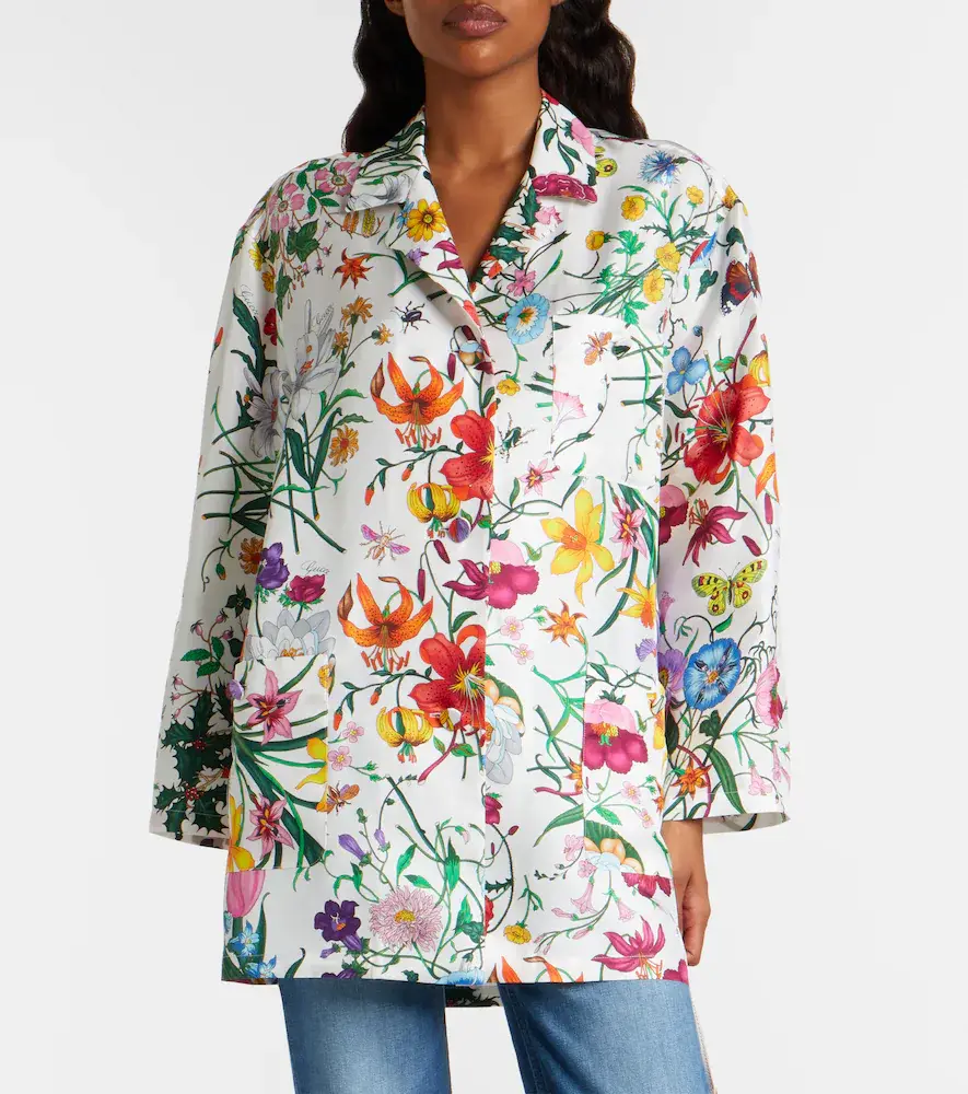 Gucci Flora silk twill shirt | Thumbnail 2 Gucci Flora silk twill shirt | Thumbnail 2
