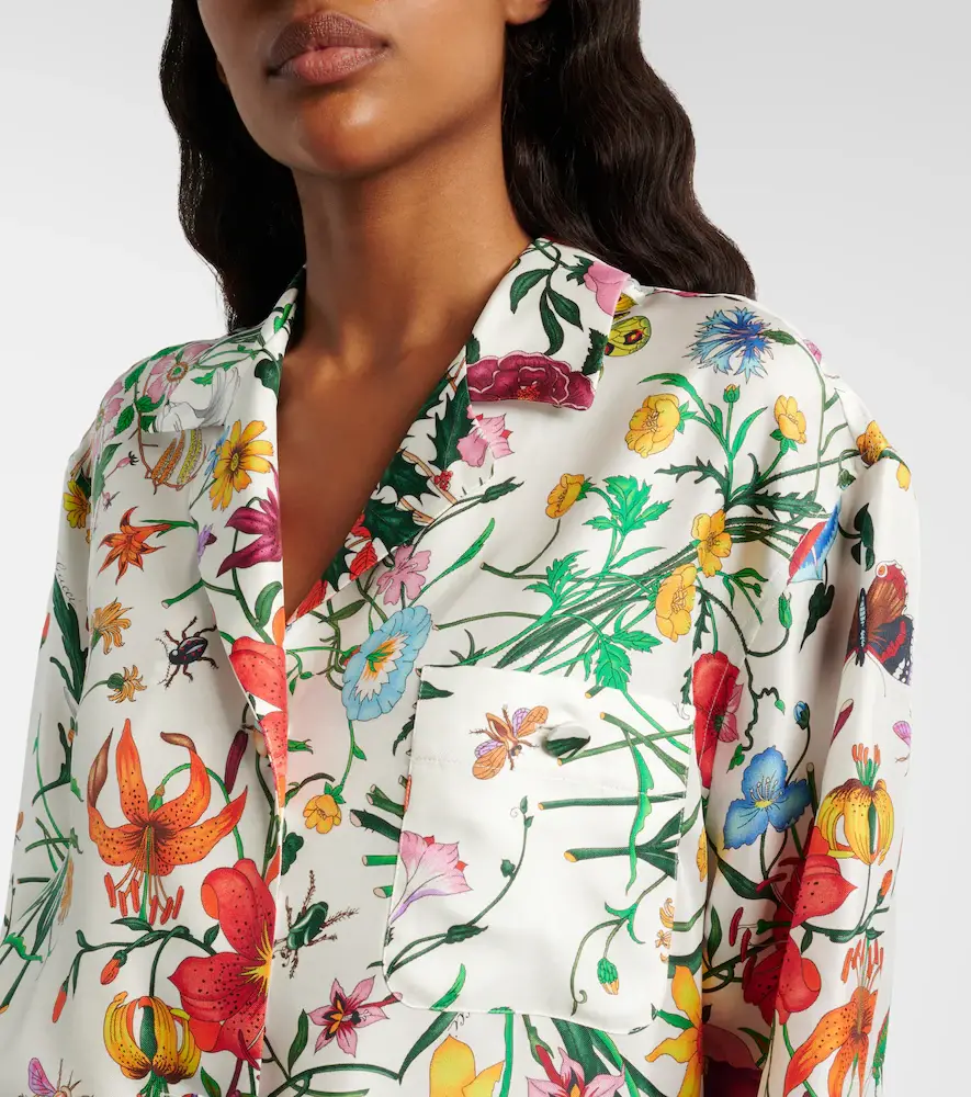 Gucci Flora silk twill shirt | Thumbnail 5 Gucci Flora silk twill shirt | Thumbnail 5