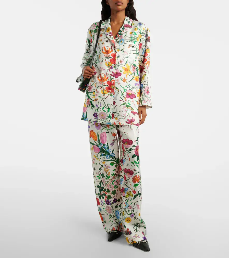 Gucci Flora silk twill shirt | Thumbnail 6 Gucci Flora silk twill shirt | Thumbnail 6