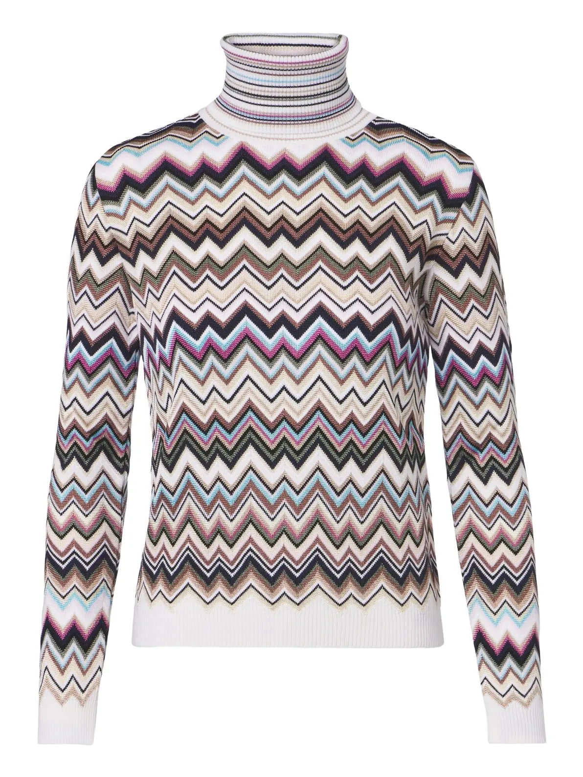 Zigzag turtleneck sweater
