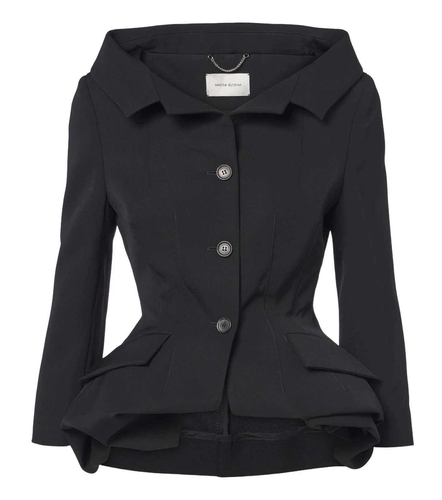Peplum wool blazer