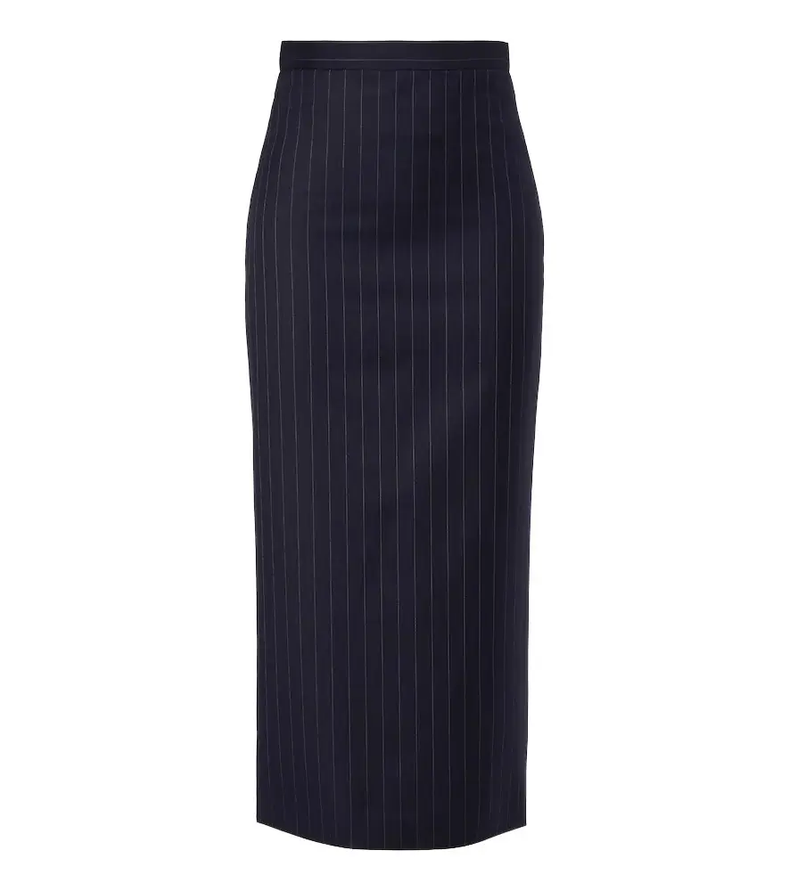 Pinstripe wool pencil skirt Pinstripe wool pencil skirt