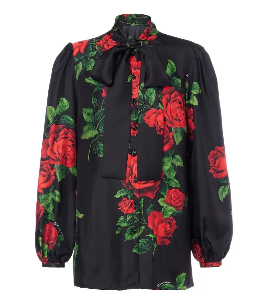 Dolce & Gabbana Floral silk satin blouse | Image 1 Dolce & Gabbana Floral silk satin blouse | Image 1