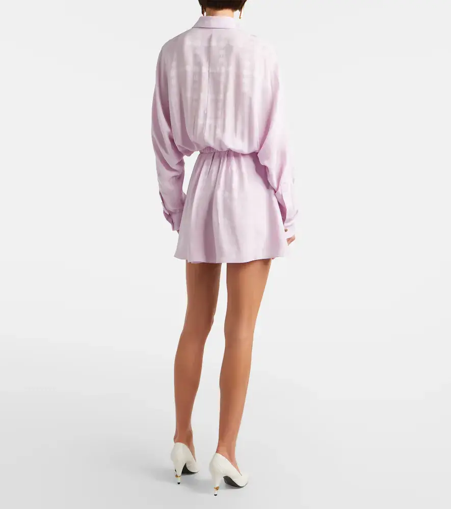 Versace Medusa silk crêpe satin shirt dress | Thumbnail 2