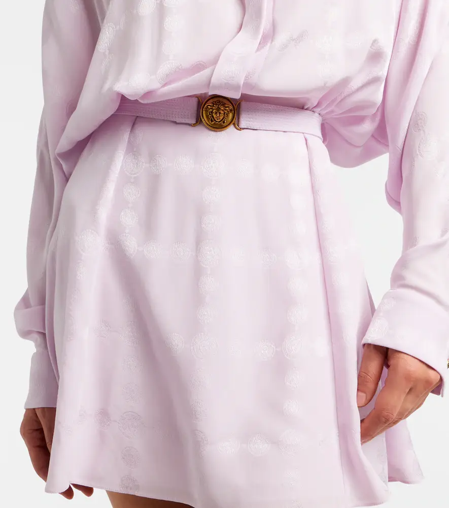 Versace Medusa silk crêpe satin shirt dress | Thumbnail 3