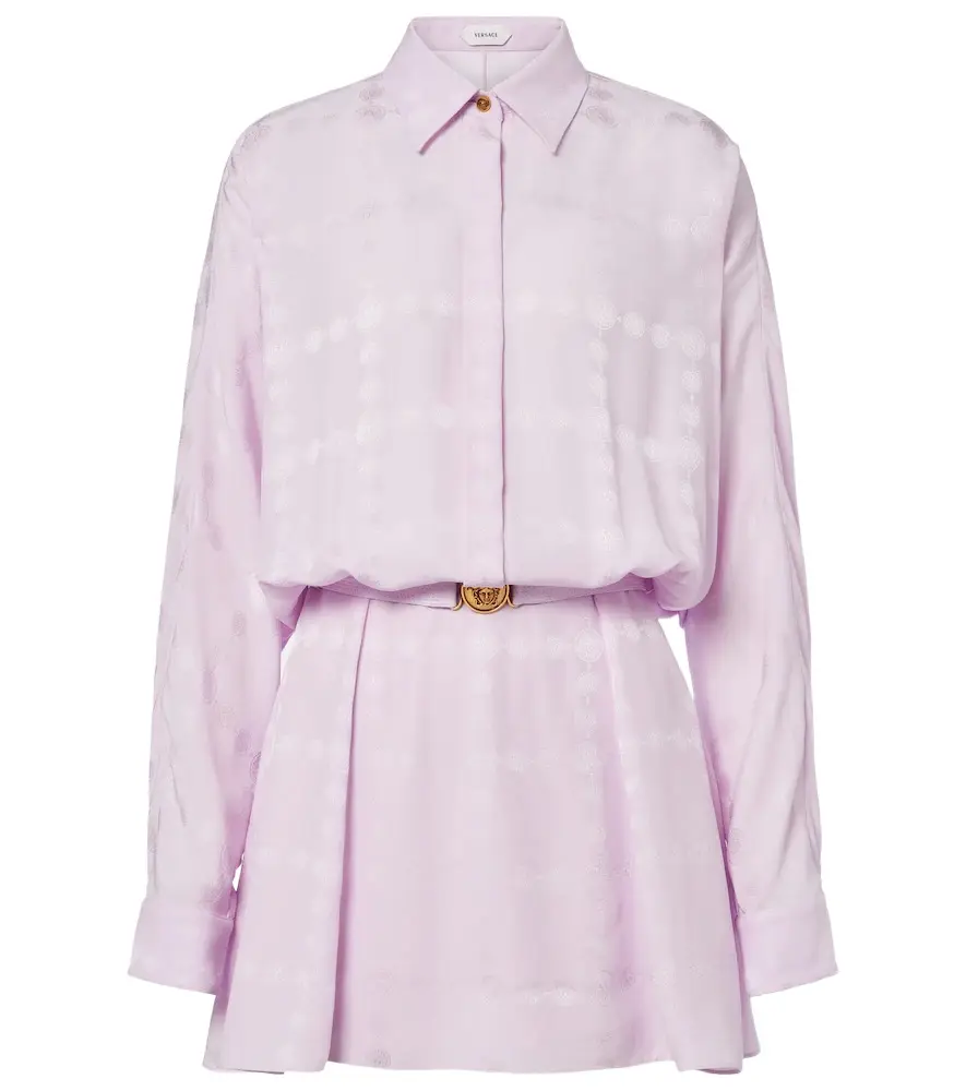 Versace Medusa silk crêpe satin shirt dress | Image 1 Versace Medusa silk crêpe satin shirt dress | Image 1