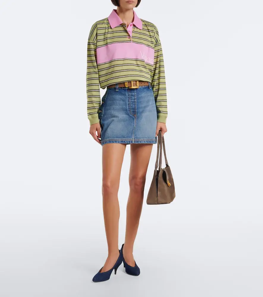 Versace Faded denim miniskirt | Thumbnail 4 Versace Faded denim miniskirt | Thumbnail 4