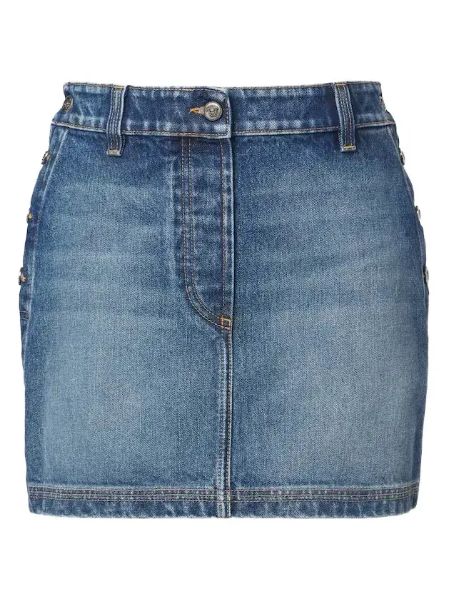 Faded denim miniskirt Faded denim miniskirt