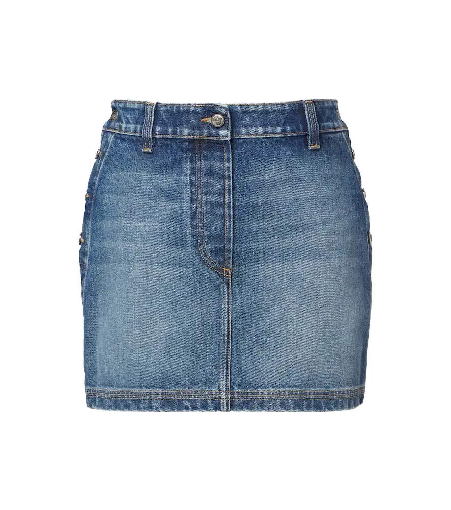 Versace Faded denim miniskirt | Image 1 Versace Faded denim miniskirt | Image 1