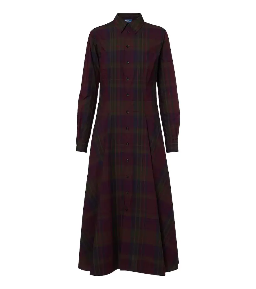Polo Ralph Lauren Plaid cotton-blend shirt dress | Image 1 Polo Ralph Lauren Plaid cotton-blend shirt dress | Image 1