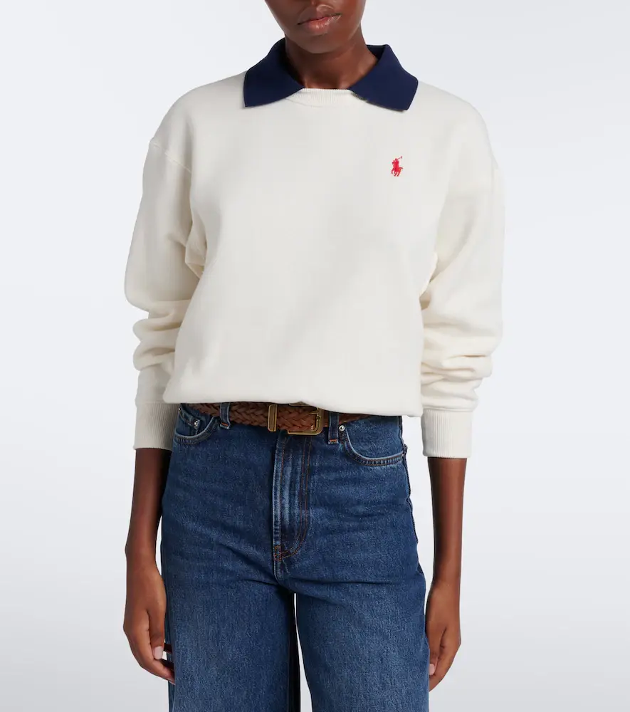 Polo Ralph Lauren Cotton-blend jersey polo sweatshirt | Thumbnail 3