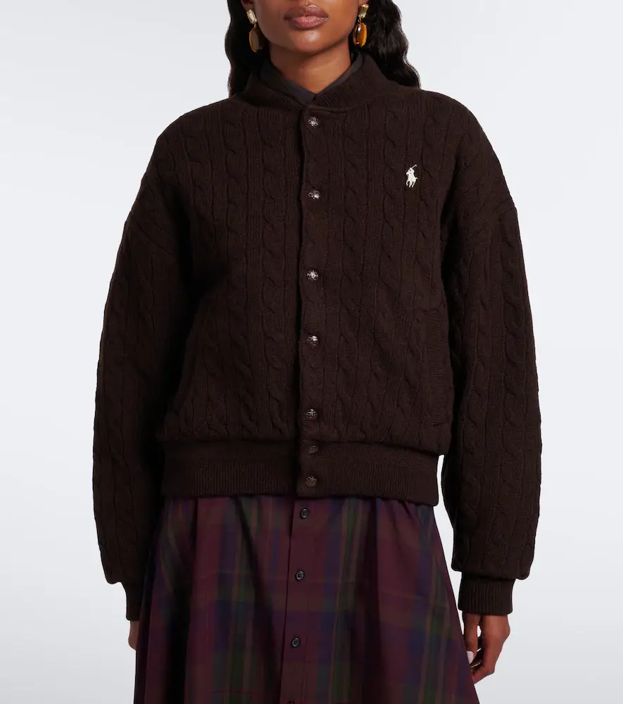Polo Ralph Lauren Cable-knit wool and cashmere bomber jacket | Thumbnail 7 Polo Ralph Lauren Cable-knit wool and cashmere bomber jacket | Thumbnail 7