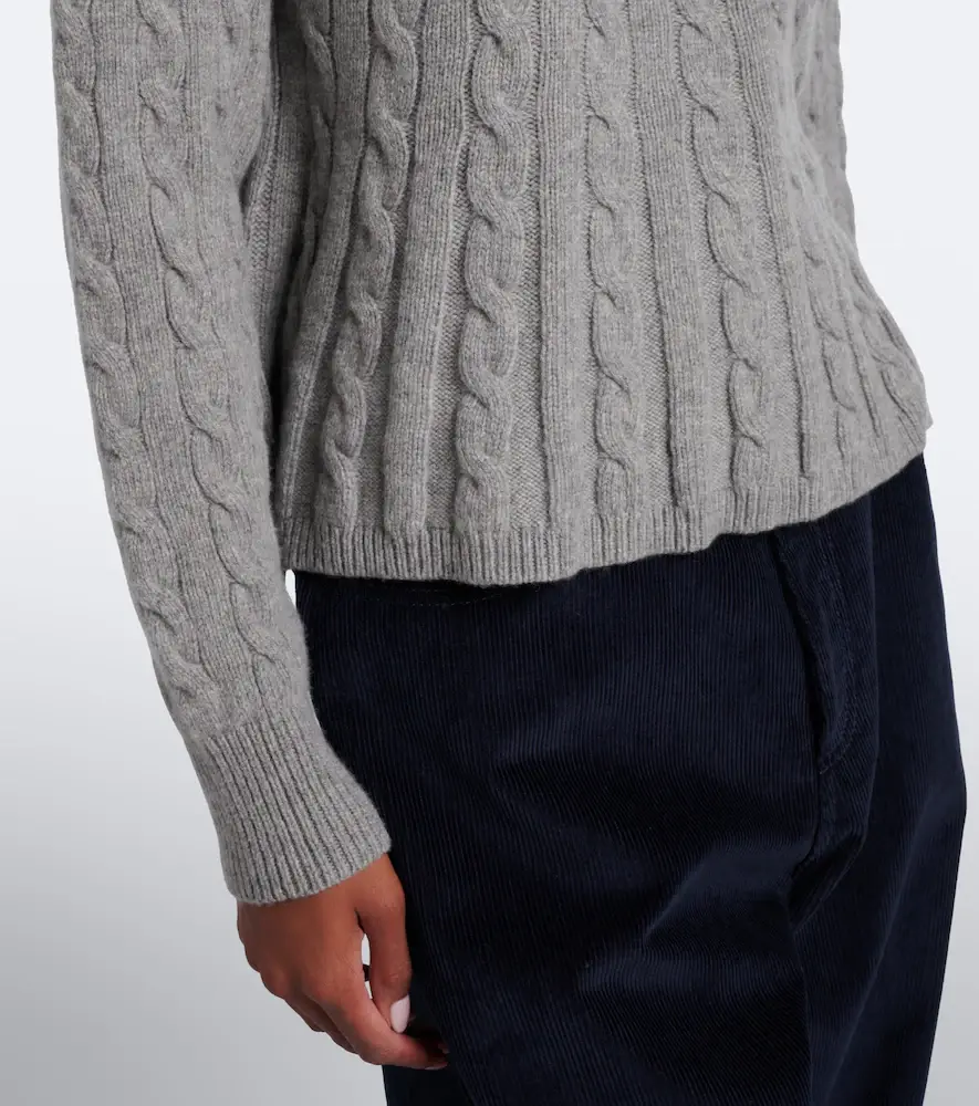 Polo Ralph Lauren Cable-knit wool and cashmere polo sweater | Thumbnail 2