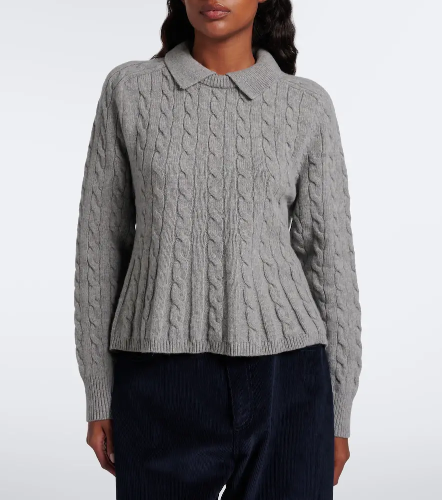 Polo Ralph Lauren Cable-knit wool and cashmere polo sweater | Thumbnail 3