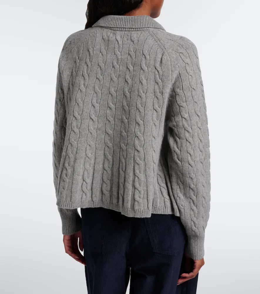 Polo Ralph Lauren Cable-knit wool and cashmere polo sweater | Thumbnail 5
