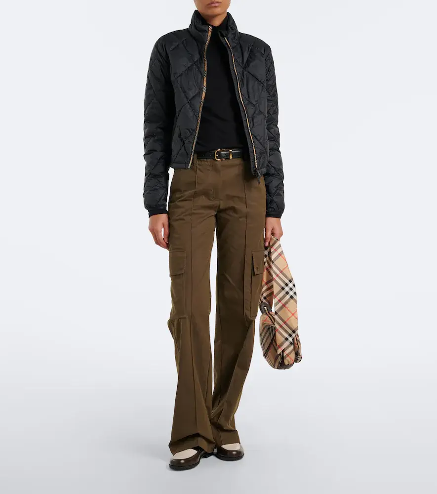 Burberry Check silk twill shoulder bag | Thumbnail 4