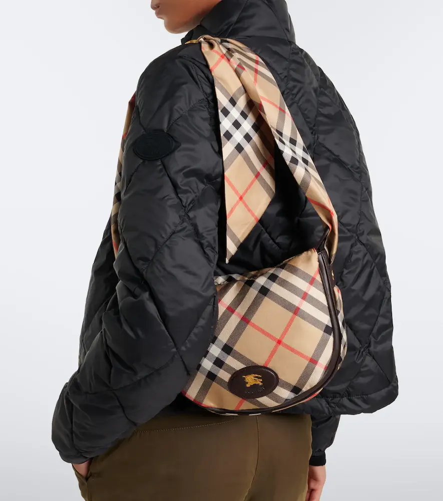 Burberry Check silk twill shoulder bag | Thumbnail 5
