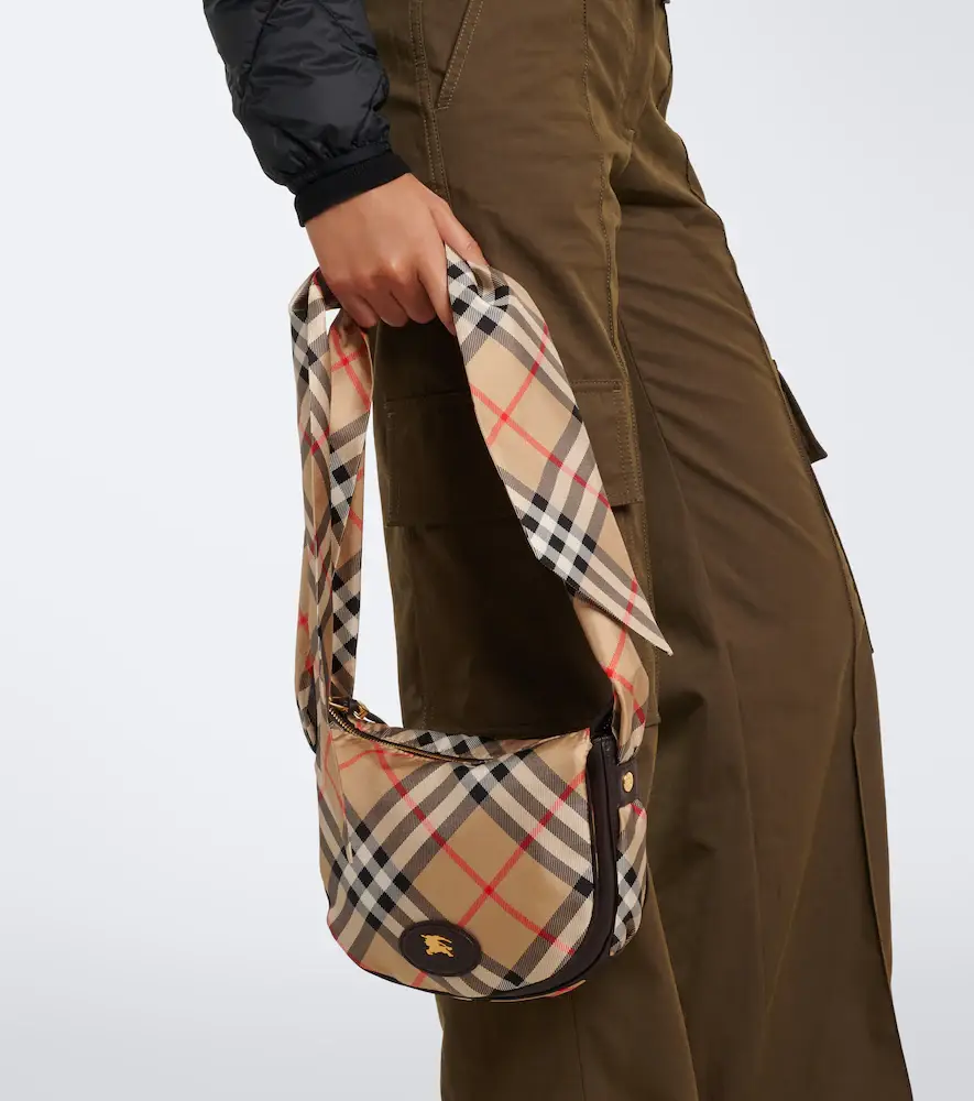 Burberry Check silk twill shoulder bag | Thumbnail 6