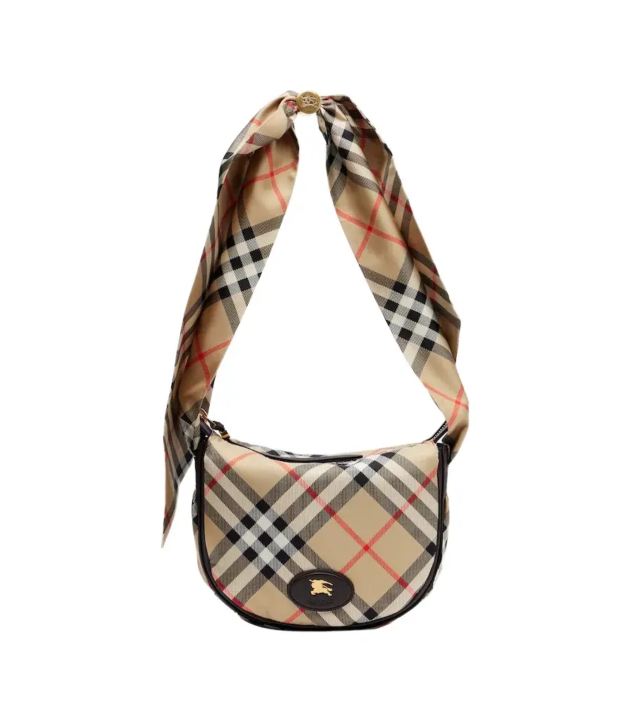 Burberry Check silk twill shoulder bag | Image 1 Burberry Check silk twill shoulder bag | Image 1