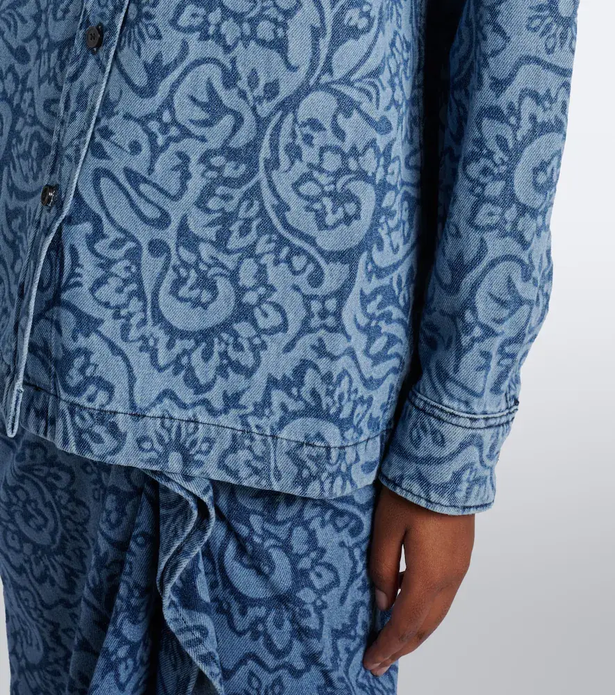 Dries Van Noten Floral denim overshirt | Thumbnail 2 Dries Van Noten Floral denim overshirt | Thumbnail 2