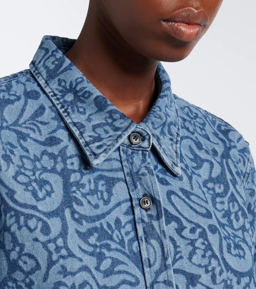 Dries Van Noten Floral denim overshirt | Thumbnail 3 Dries Van Noten Floral denim overshirt | Thumbnail 3