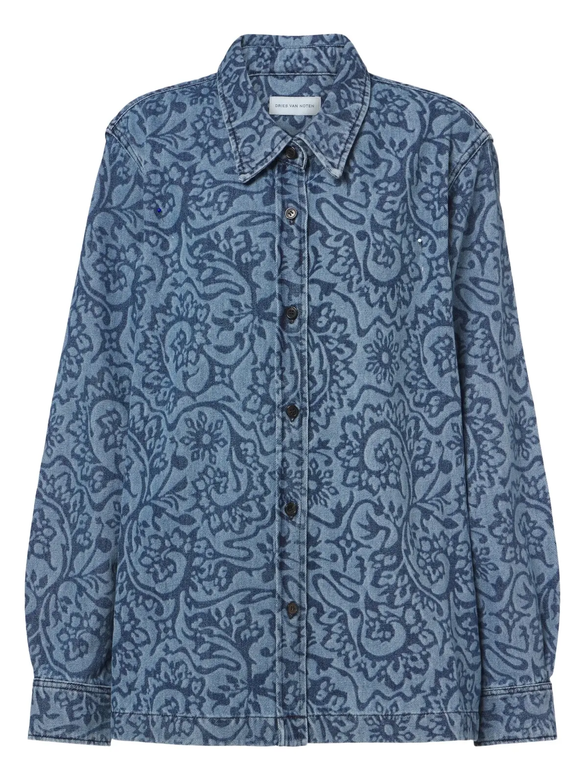 Dries Van Noten Floral denim overshirt