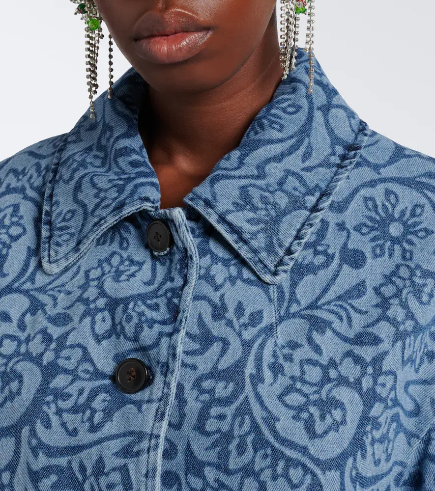 Dries Van Noten Floral denim jacket | Thumbnail 2 Dries Van Noten Floral denim jacket | Thumbnail 2