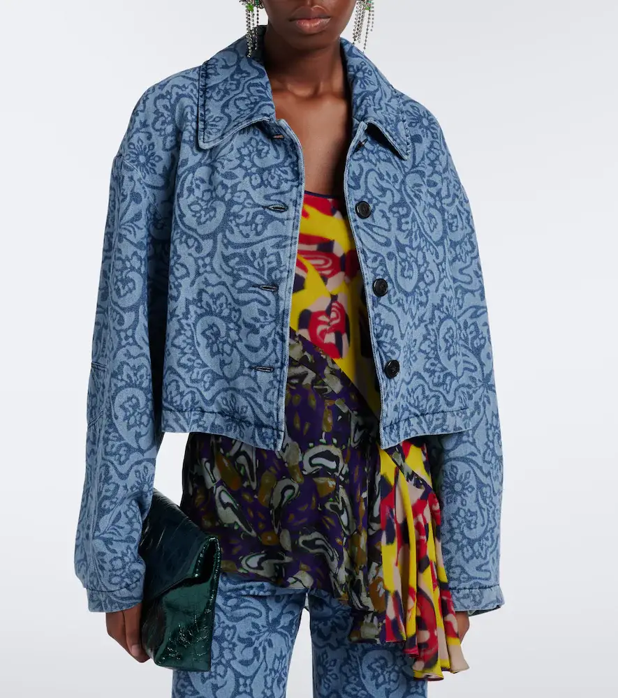 Dries Van Noten Floral denim jacket | Thumbnail 4 Dries Van Noten Floral denim jacket | Thumbnail 4