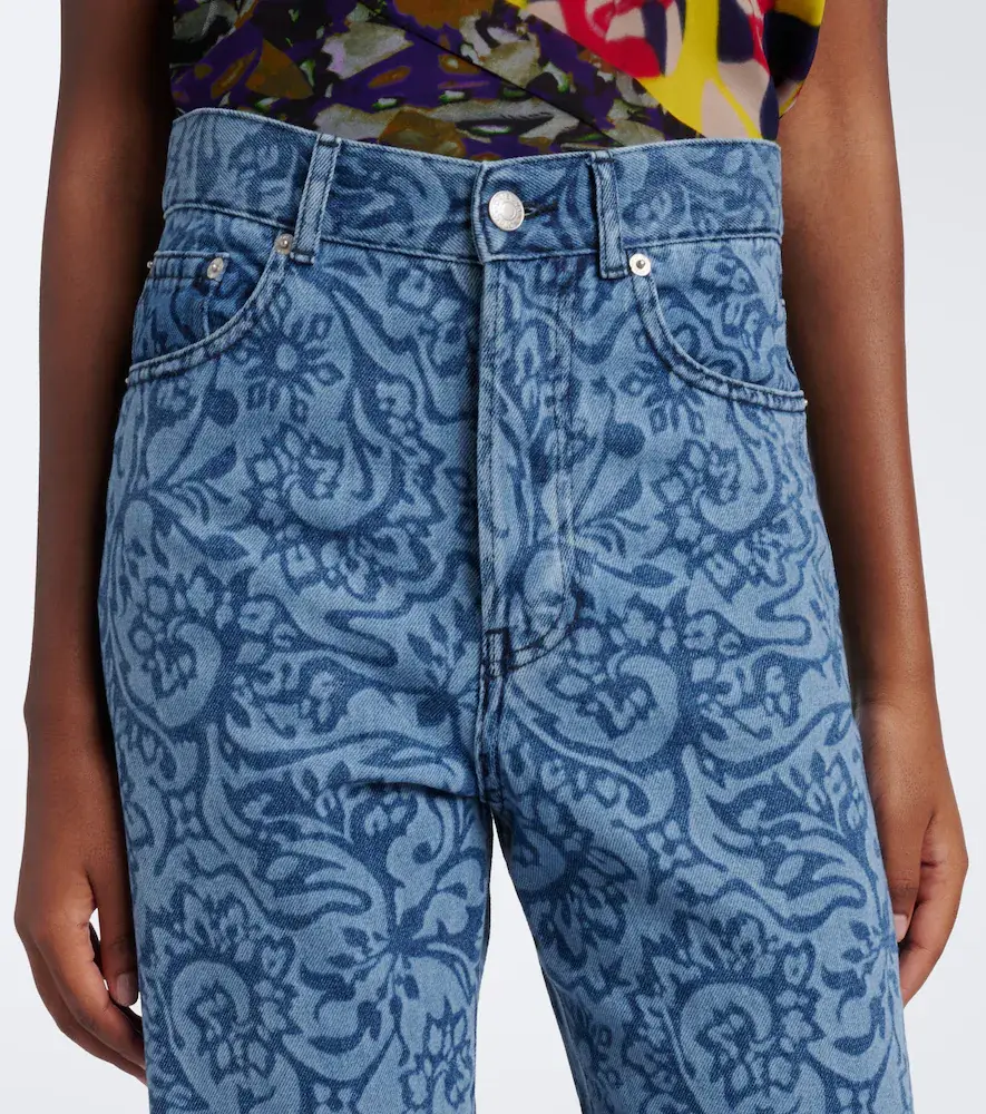 Dries Van Noten Floral wide-leg jeans | Thumbnail 2 Dries Van Noten Floral wide-leg jeans | Thumbnail 2