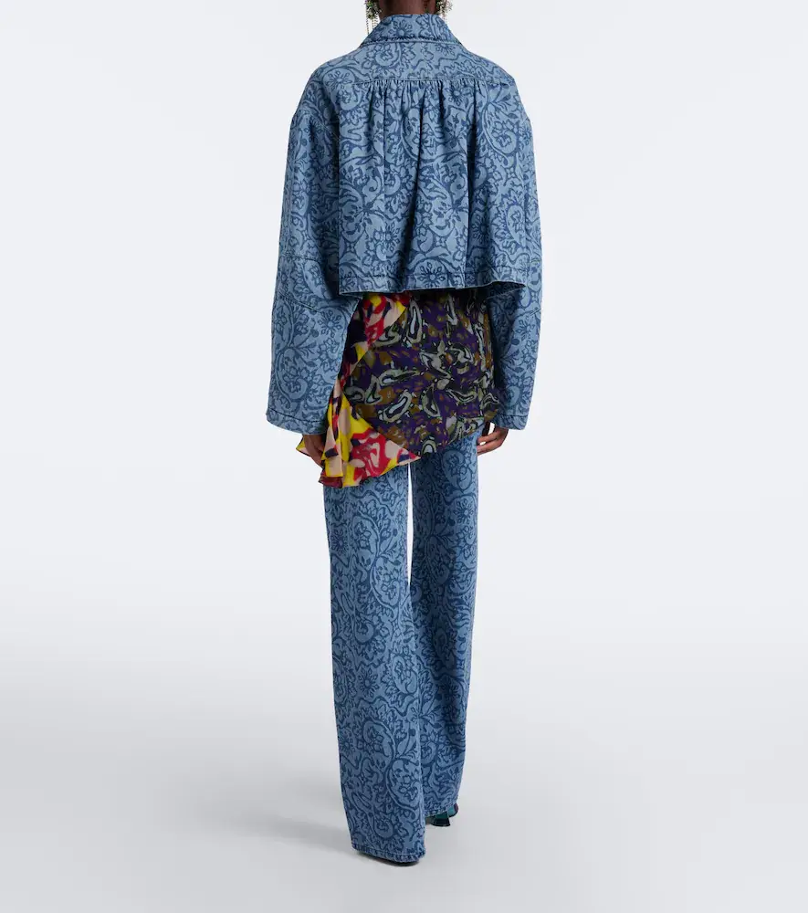 Dries Van Noten Floral wide-leg jeans | Thumbnail 3 Dries Van Noten Floral wide-leg jeans | Thumbnail 3
