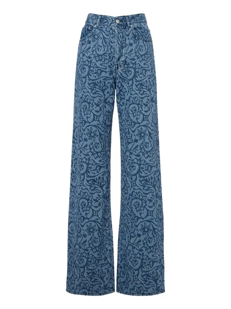 Dries Van Noten Floral wide-leg jeans