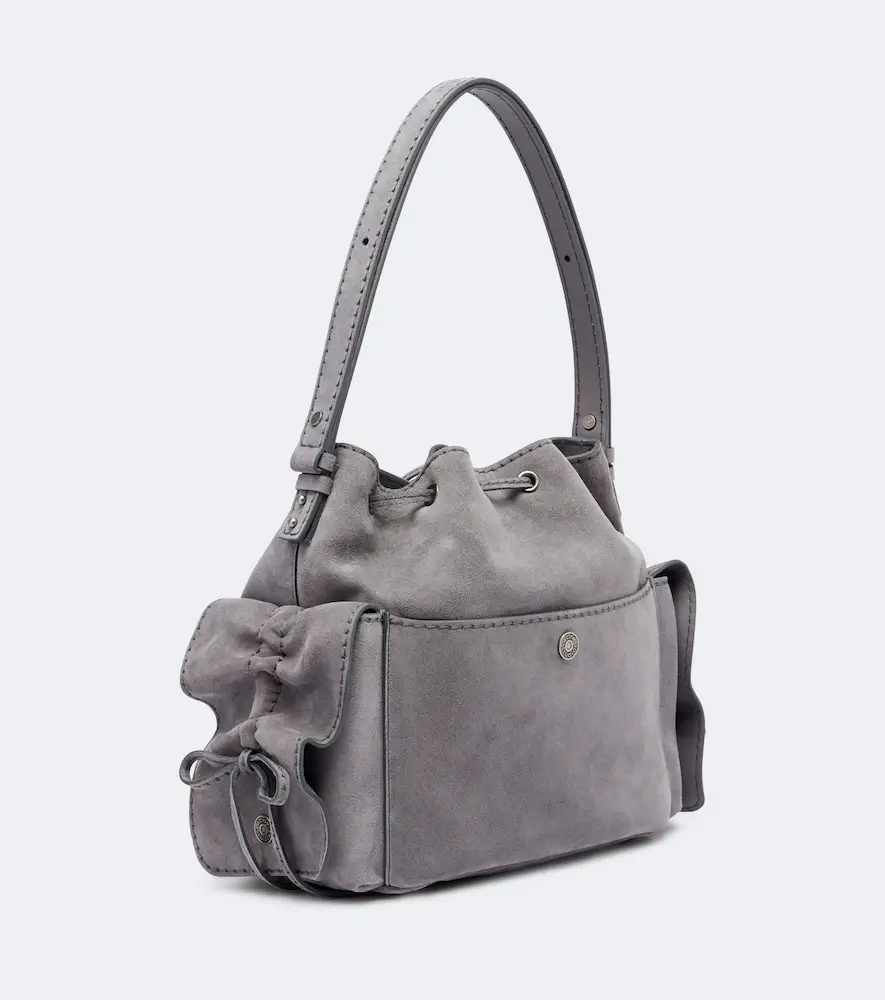 Acne Studios Multipocket Medium suede bucket bag | Thumbnail 2 Acne Studios Multipocket Medium suede bucket bag | Thumbnail 2