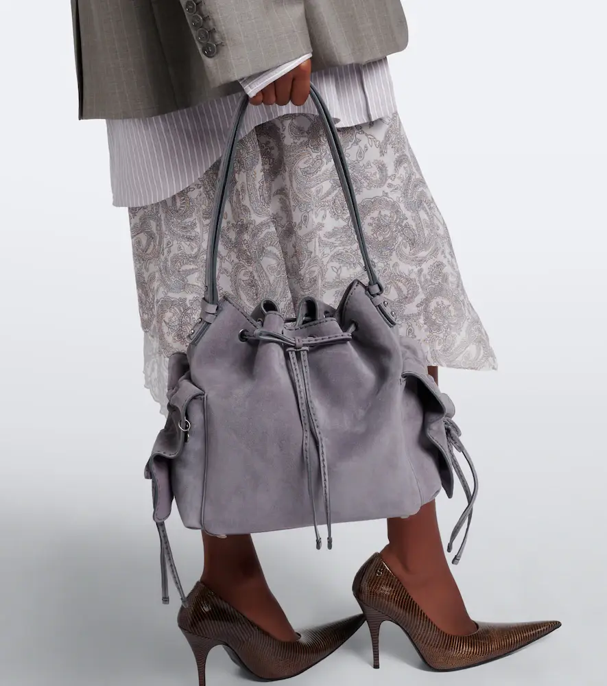 Acne Studios Multipocket Medium suede bucket bag | Thumbnail 5 Acne Studios Multipocket Medium suede bucket bag | Thumbnail 5