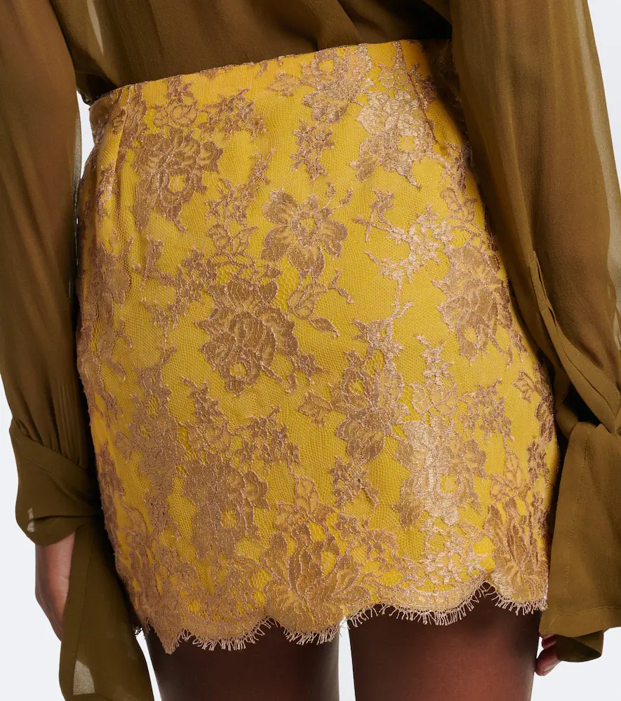 Saint Laurent Scalloped floral lace miniskirt | Thumbnail 4 Saint Laurent Scalloped floral lace miniskirt | Thumbnail 4