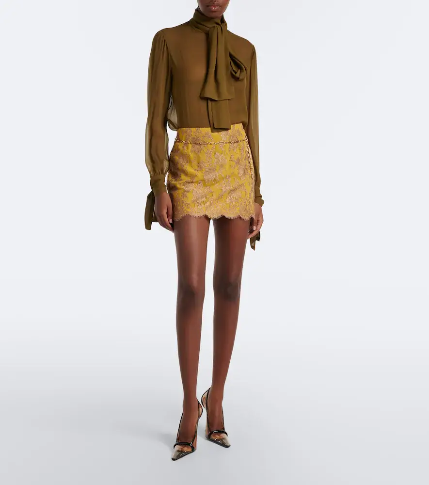 Saint Laurent Scalloped floral lace miniskirt | Thumbnail 5 Saint Laurent Scalloped floral lace miniskirt | Thumbnail 5