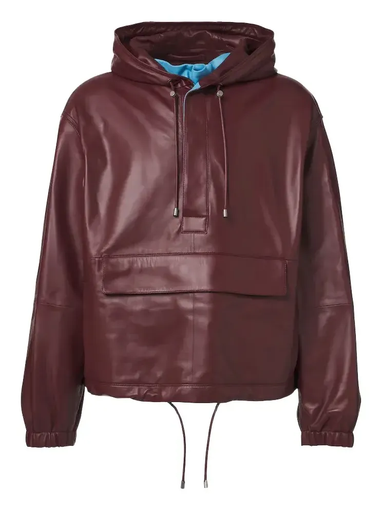 Loewe Hooded leather jacket