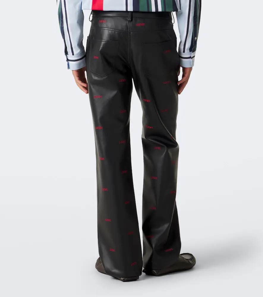 Loewe Logo leather flared pants | Thumbnail 2 Loewe Logo leather flared pants | Thumbnail 2