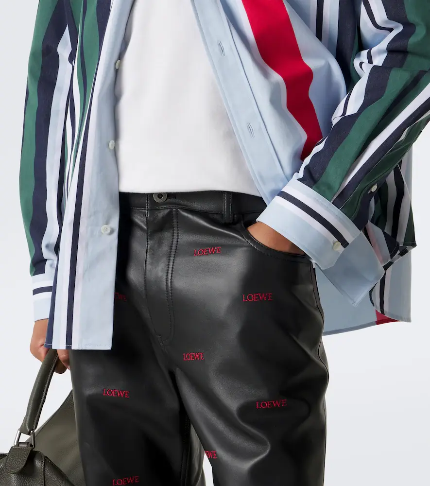 Loewe Logo leather flared pants | Thumbnail 5 Loewe Logo leather flared pants | Thumbnail 5