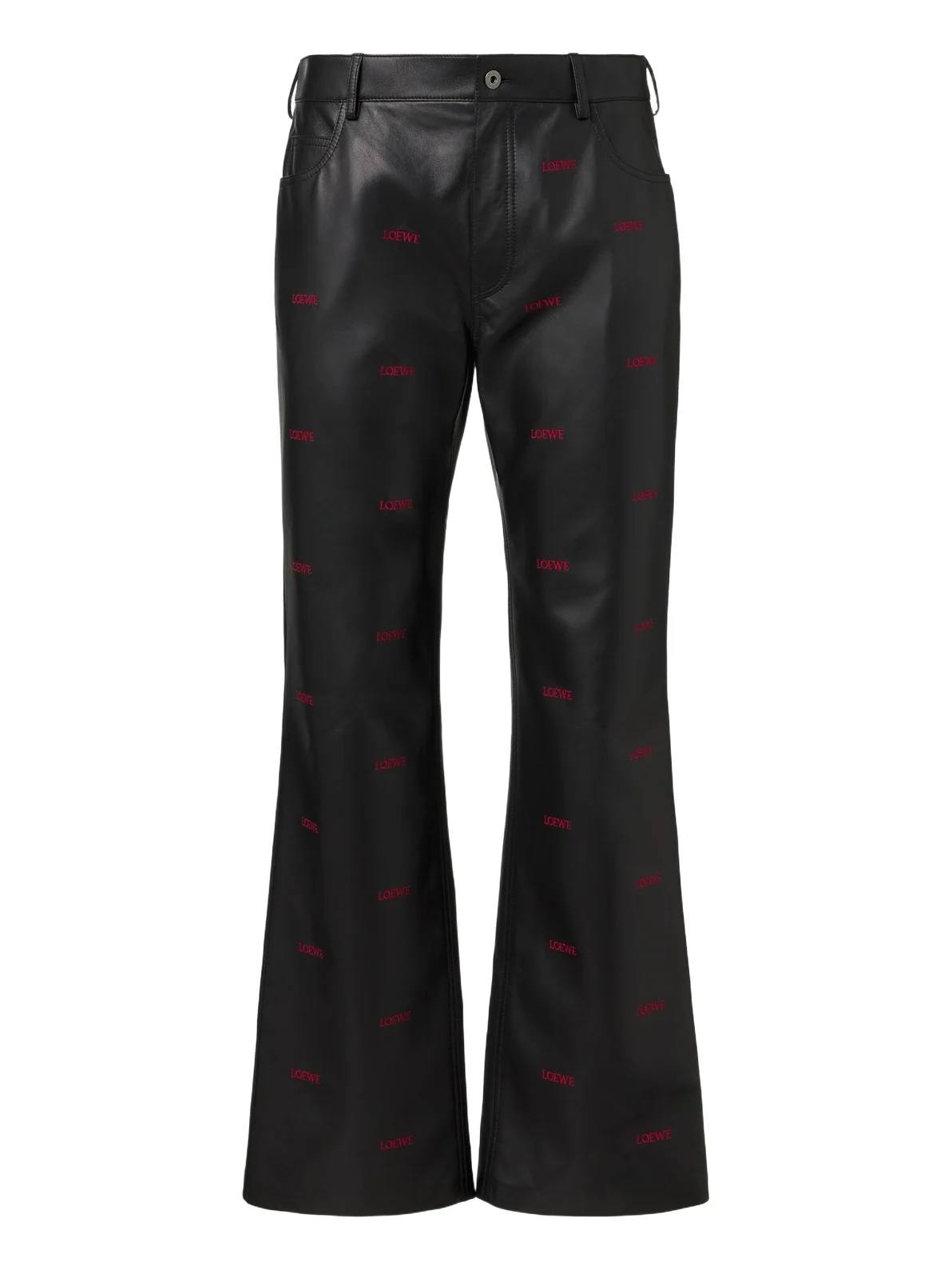 Loewe Logo leather flared pants