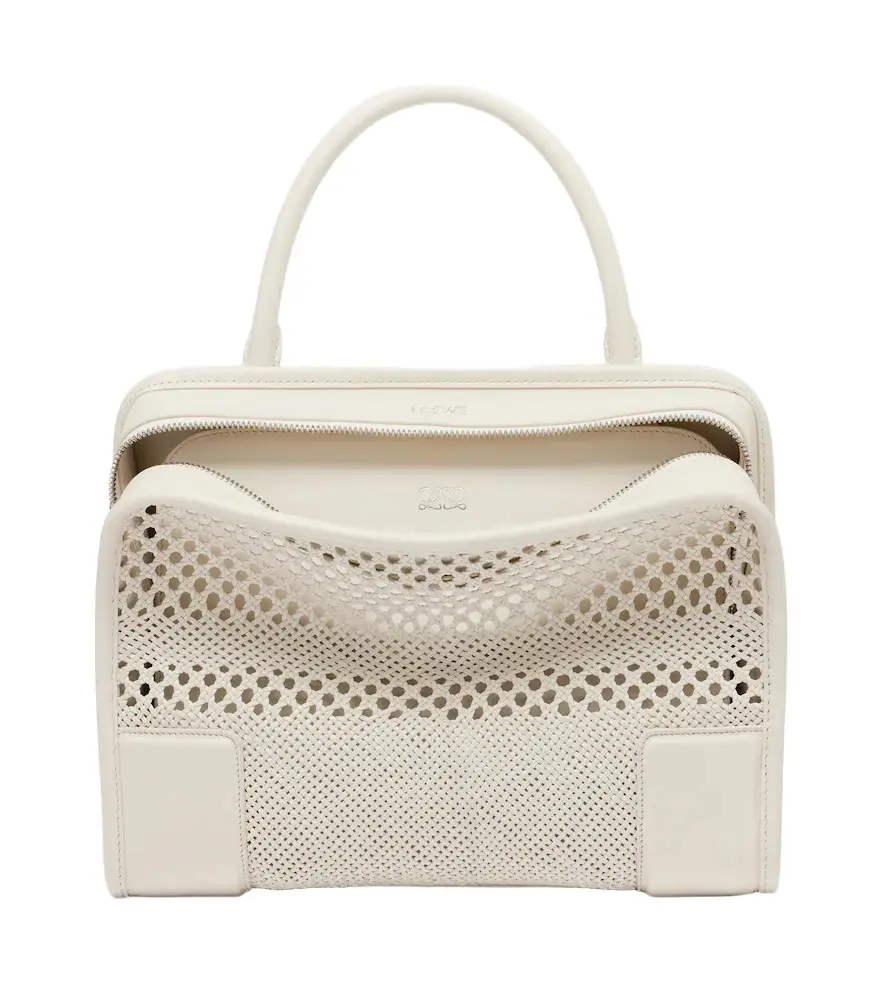 Loewe Amazona 180 Medium woven leather top-handle bag
