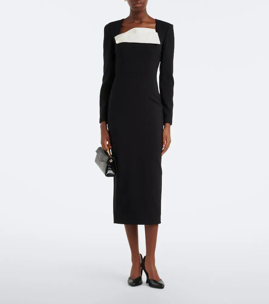 Roland Mouret Paneled crêpe cocktail dress | Thumbnail 3 Roland Mouret Paneled crêpe cocktail dress | Thumbnail 3