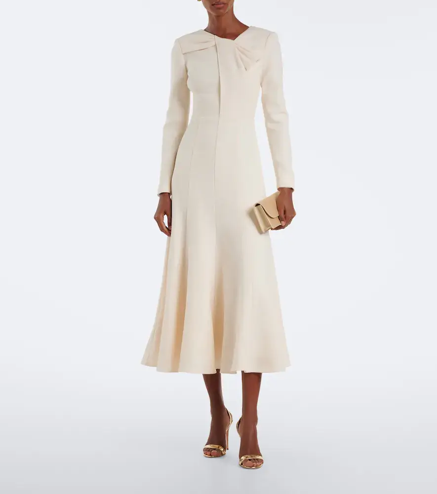 Roland Mouret Bow-detail wool crêpe cocktail dress | Thumbnail 5 Roland Mouret Bow-detail wool crêpe cocktail dress | Thumbnail 5