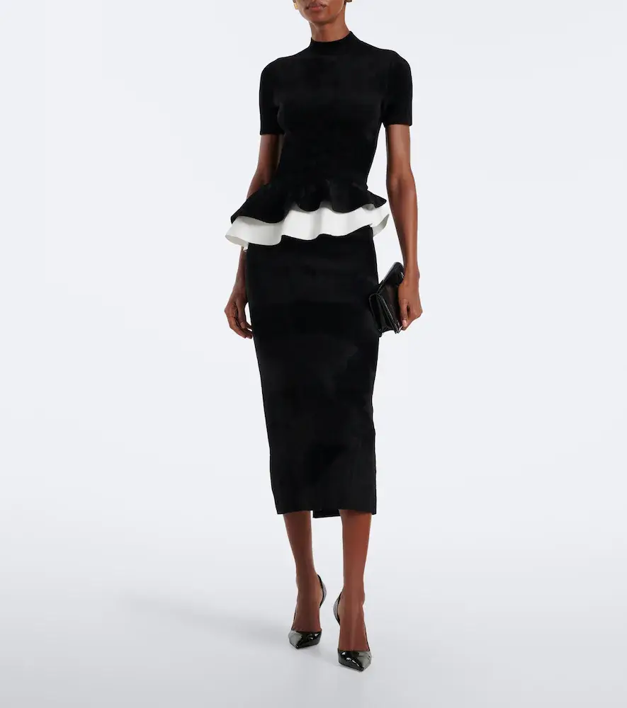 Roland Mouret Paneled peplum cocktail dress | Thumbnail 4