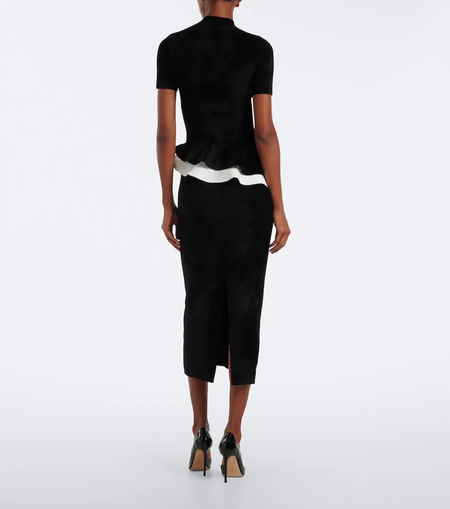 Roland Mouret Paneled peplum cocktail dress | Thumbnail 5