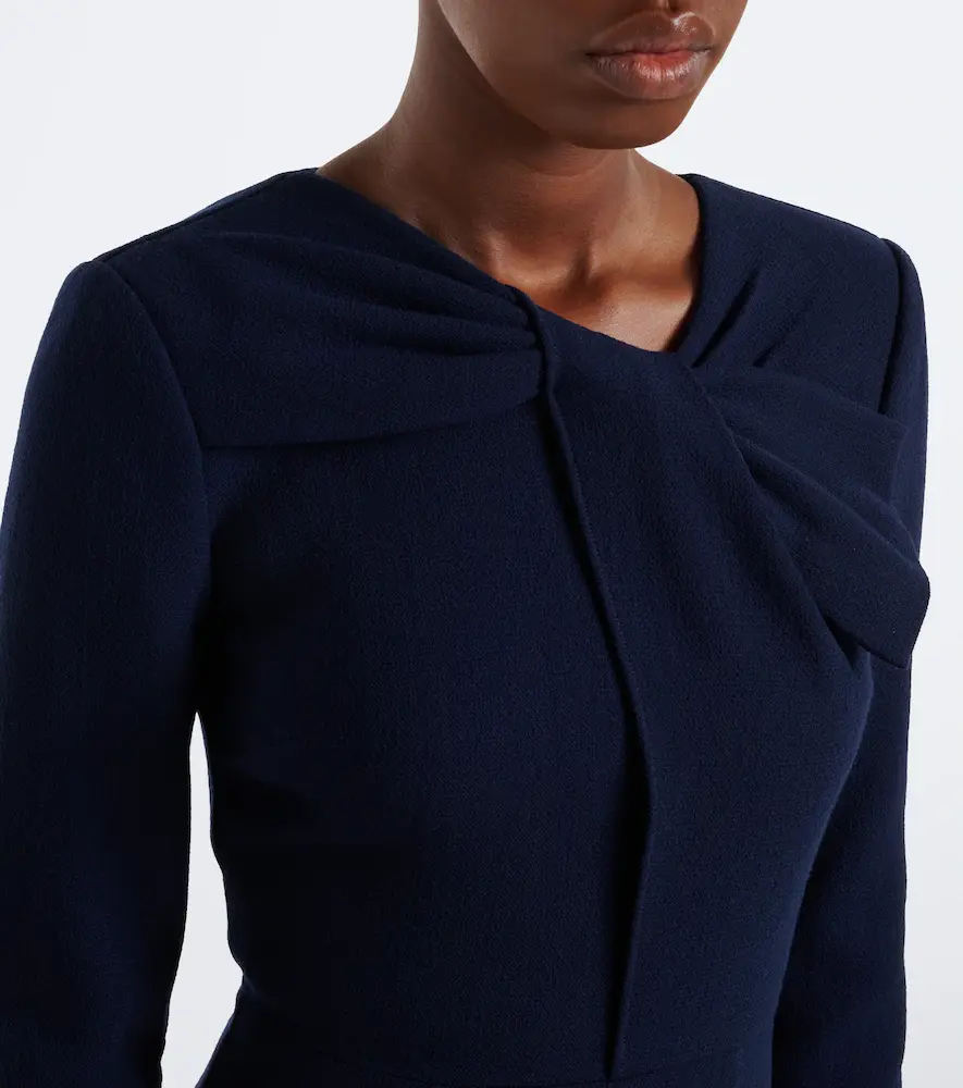 Roland Mouret Bow-detail wool crêpe cocktail dress | Thumbnail 5 Roland Mouret Bow-detail wool crêpe cocktail dress | Thumbnail 5