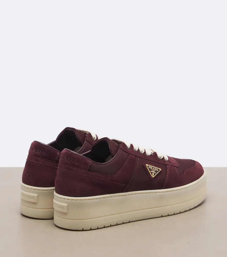 Prada Downtown Bold Re-Nylon and suede sneakers | Thumbnail 2
