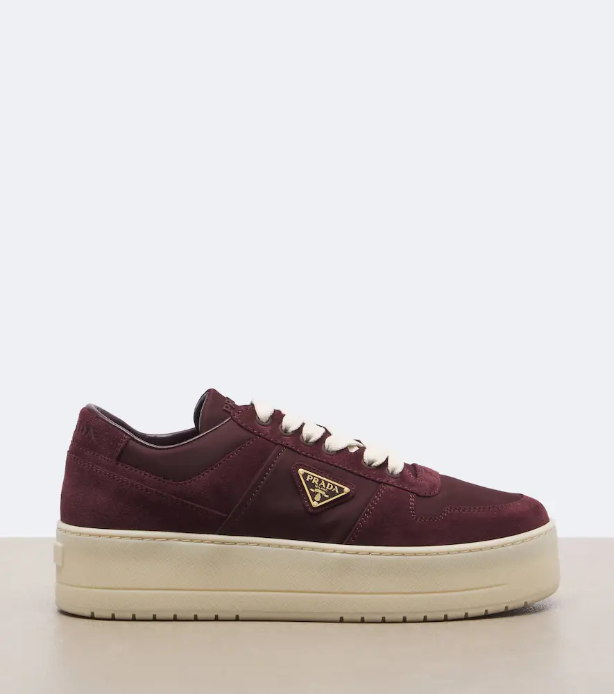 Prada Downtown Bold Re-Nylon and suede sneakers | Thumbnail 4