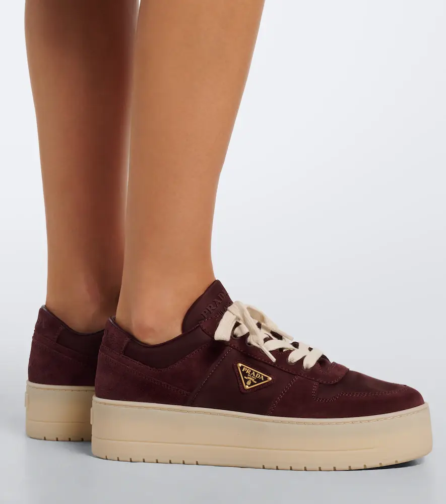 Prada Downtown Bold Re-Nylon and suede sneakers | Thumbnail 5