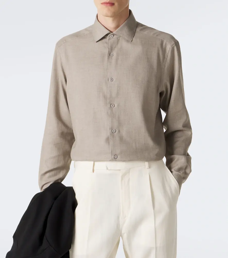 Zegna Cotton and cashmere shirt | Thumbnail 4 Zegna Cotton and cashmere shirt | Thumbnail 4